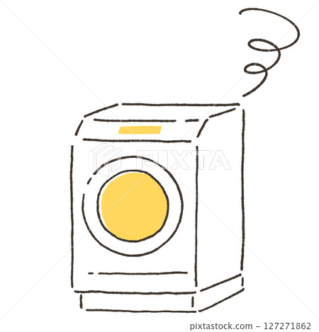 Illustration of a broken washing machine Illustration of a broken washing machine 127271862