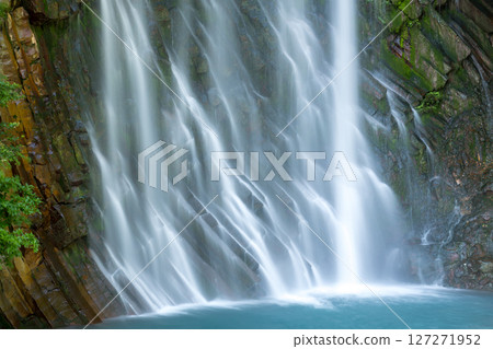Maruo Falls cascading into Kirishima Onsen 127271952