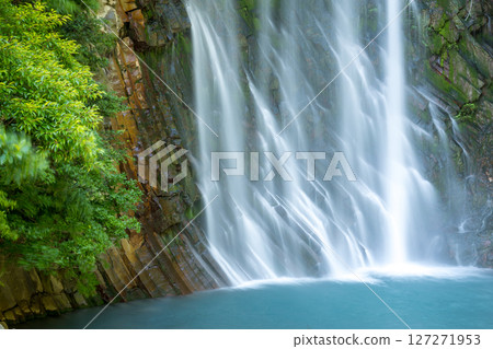 Maruo Falls cascading into Kirishima Onsen 127271953