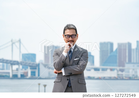 City businessman, building, sky City businessman, building, sky 127272549