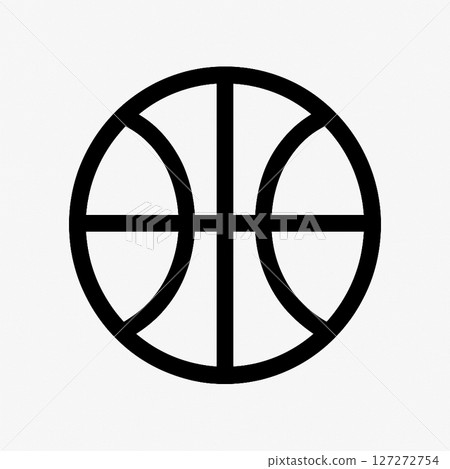 Simple basketball icon 127272754