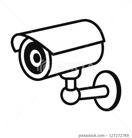 Simple surveillance camera illustration 127272769