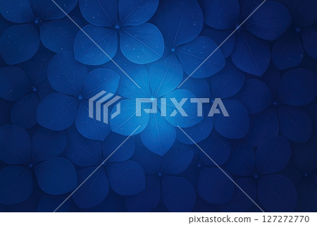 Hydrangea petals, radial gradient background (with space for text) 127272770
