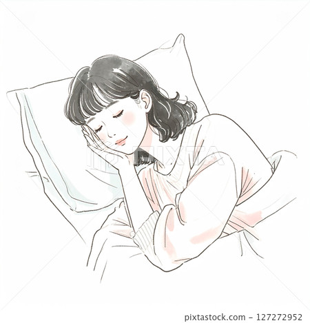 Sleep, sleeping, woman lying in bed Sleep, sleeping, woman lying in bed 127272952