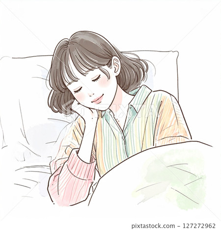 Sleep, sleeping, woman lying in bed Sleep, sleeping, woman lying in bed 127272962