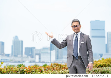 City businessman, buildings City businessman, buildings 127273401