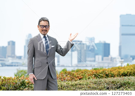 City businessman, buildings City businessman, buildings 127273403