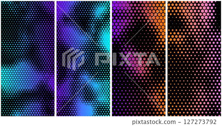 Abstract geometric colorful graphic design print honeycomb pattern. Vector illustration. 127273792
