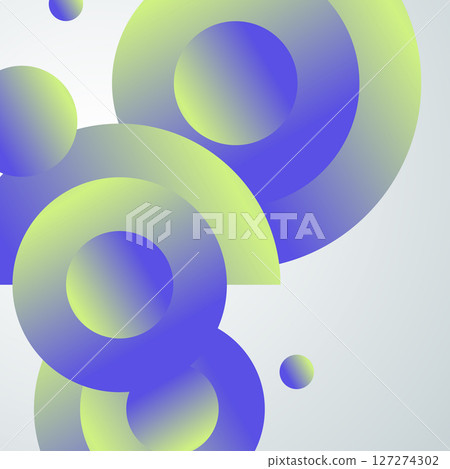 Circles gradient vector design. Minimal modern gradient. Abstract cover background. Dynamic connect shapes template 127274302