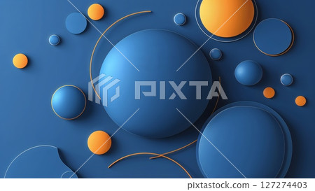 Abstract blue background with waves and bubbles elements Abstract blue background with waves and bubbles elements 127274403