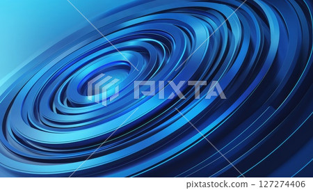 Abstract blue background with waves and bubbles elements 127274406