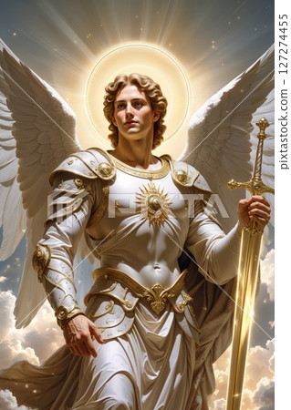 Archangel Michael fantasy art background, mighty warrior angel Archangel Michael fantasy art background, mighty warrior angel 127274455