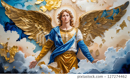 Archangel Michael fantasy art background, mighty warrior angel Archangel Michael fantasy art background, mighty warrior angel 127274462