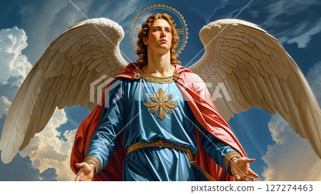 Archangel Michael fantasy art background, mighty warrior angel 127274463