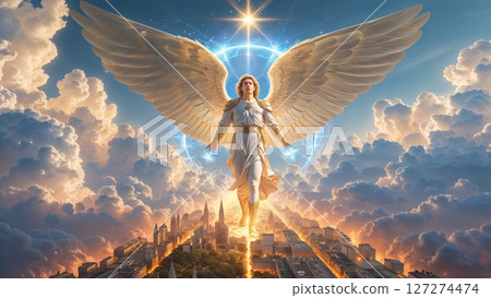 Archangel Michael fantasy art background, mighty warrior angel 127274474