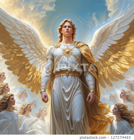 Archangel Michael fantasy art background, mighty warrior angel 127274483