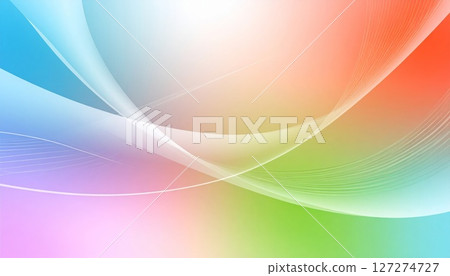 Abstract multicolor 3d gradient background with hi-tech elements and waves 127274727