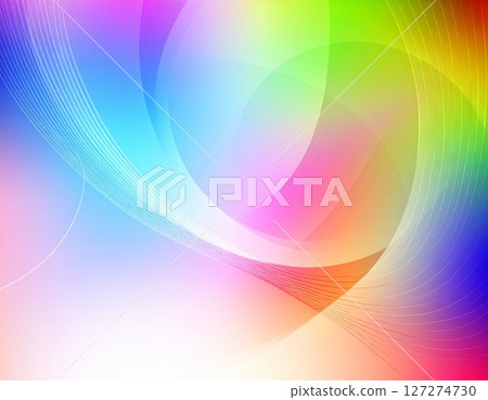 Abstract multicolor 3d gradient background with hi-tech elements and waves Abstract multicolor 3d gradient background with hi-tech elements and waves 127274730