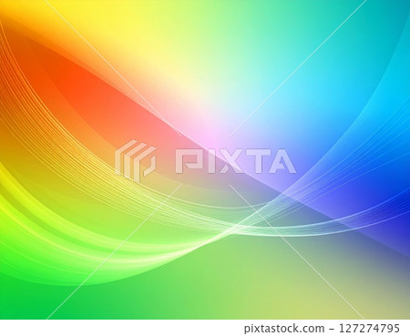 Abstract multicolor 3d gradient background with hi-tech elements and waves 127274795