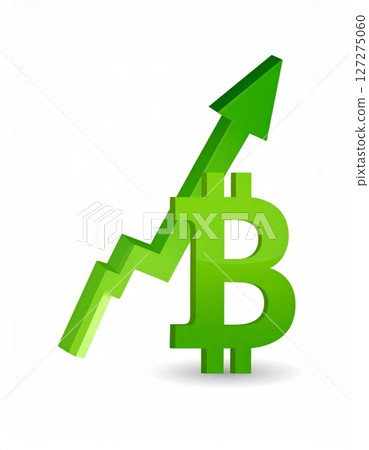 Bitcoin growth, cryptocurrency bull market, rocket record heights conceptual background 127275060