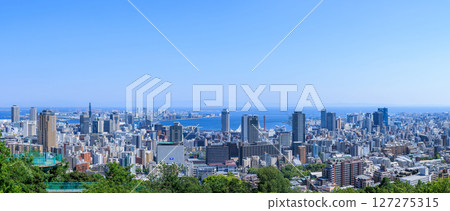 Panorama of Kobe cityscape in early summer (Chuo-ku, Kobe, Hyogo Prefecture) 127275315