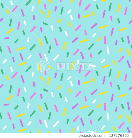 Sweet Donut Seamless Background with Candy Sprinkles Featuring Rainbow Colored Sugar Vermicelli and Glaze Texture Perfect for Fun Dessert Style Projects and Confectionary Inspired Design Sweet Donut Seamless Background with Candy Sprinkles Featuring Rainbow Colored Sugar Vermicelli and Glaze Texture Perfect for Fun Dessert Style Projects and Confectionary Inspired Design 127276863