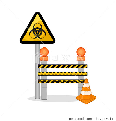 Illustration of Danger Line Illustration of Danger Line 127276913