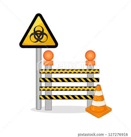 Illustration of Danger Line 127276916