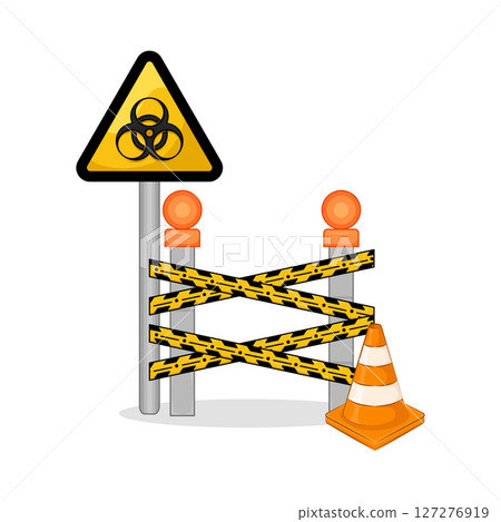 Illustration of Danger Line 127276919