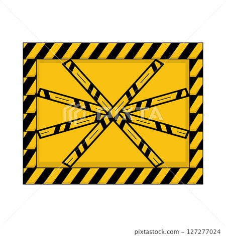 Illustration of Danger Line Illustration of Danger Line 127277024