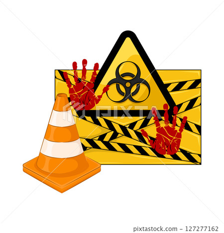 Illustration of Danger Line 127277162