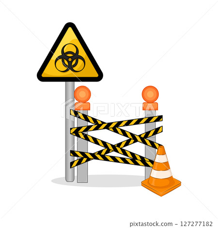 Illustration of Danger Line Illustration of Danger Line 127277182