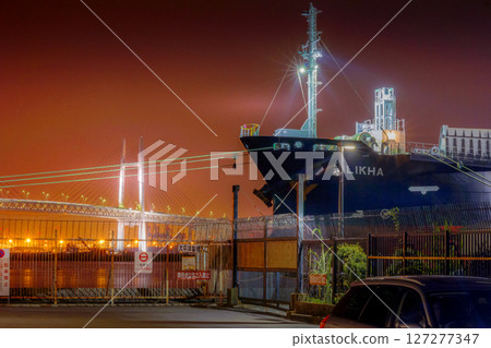 橫濱灣大橋(橫濱市鶴見區)的夜景 橫濱灣大橋(橫濱市鶴見區)的夜景 127277347