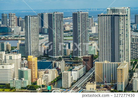 Tokyo cityscape seen from Caretta Shiodome's observatory 127277430