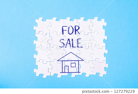 Puzzle with the words for sale written on it Puzzle with the words for sale written on it 127279229