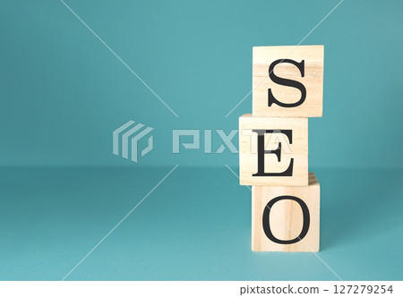 The blocks are arranged in a way that they spell out the word SEO 127279254