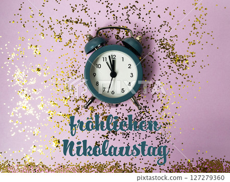 Clock with the hands on the numbers 3 and 9 Clock with the hands on the numbers 3 and 9 127279360