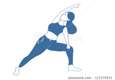 Illustration of a yoga woman Illustration of a yoga woman 127279531
