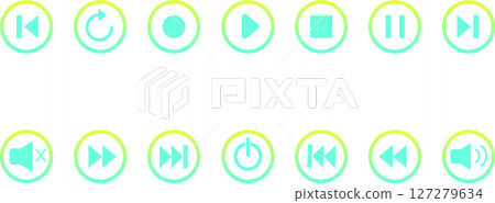 媒體播放器圖示 set_gradient 媒體播放器圖示 set_gradient 127279634