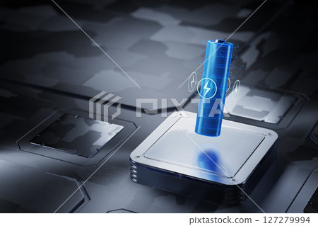 Battery for electric vehicles. battery fast charging concept. AA batteries. 3D visualization Battery for electric vehicles. battery fast charging concept. AA batteries. 3D visualization 127279994