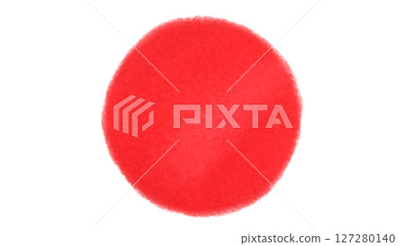 Red circle illustration material (JPG/PNG) Red circle illustration material (JPG/PNG) 127280140