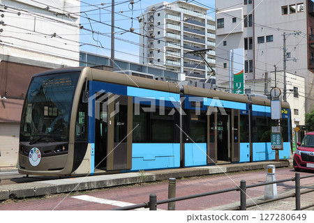 Hankai Electric Tramway (Hankai Tramway) operating in Osaka City and Sakai City: 1001-type "Sakai Tram" vehicle Hankai Electric Tramway (Hankai Tramway) operating in Osaka City and Sakai City: 1001-type "Sakai Tram" vehicle 127280649