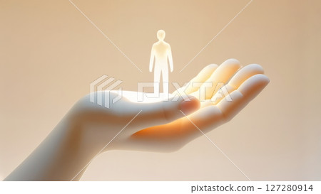 Stylized Human Rights, Abstract Protecting Hand, Dignity, and Universal Values. Ideal for advocacy groups, legal aid, and social justice campaigns. Stylized Human Rights, Abstract Protecting Hand, Dignity, and Universal Values. Ideal for advocacy groups, legal aid, and social justice campaigns. 127280914