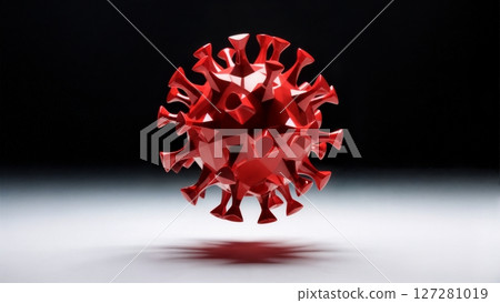 Stylized Virus Particle, Geometric Pathogen, Global Health Threat, and Medical Innovation. Perfect for immunology, disease prevention, and public health campaigns. Stylized Virus Particle, Geometric Pathogen, Global Health Threat, and Medical Innovation. Perfect for immunology, disease prevention, and public health campaigns. 127281019