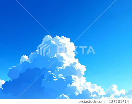 藍天,夏天,積雨雲 藍天,夏天,積雨雲 127281714
