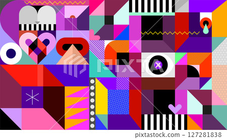 Background geometric pattern colorful pattern 127281838