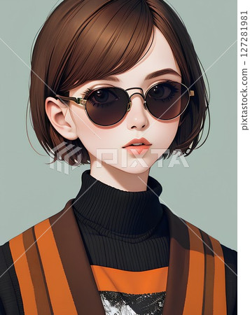 棕色主題的女性角色 127281981