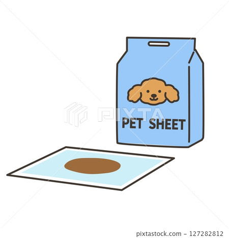 Illustration of pet sheets and hematuria 127282812