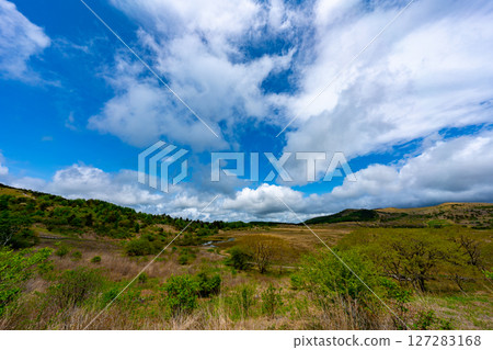 Scenery of the Yashimagahara Marsh in Nagano Prefecture 127283168