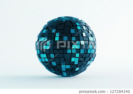 Digital Globe of the Future with AI Integration in Satellite Orbit Around Earth Digital Globe of the Future with AI Integration in Satellite Orbit Around Earth 127284140